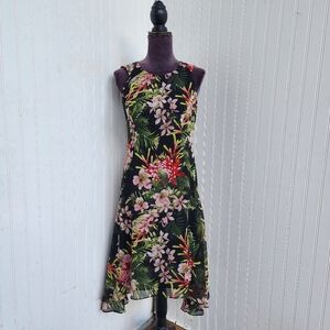 Tommy Hilfiger Floral Sleeveless Midi Dress Elegant Garden Party Sundress Sz 4